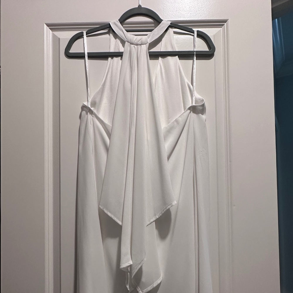 White Racer Back Cocktail Dress